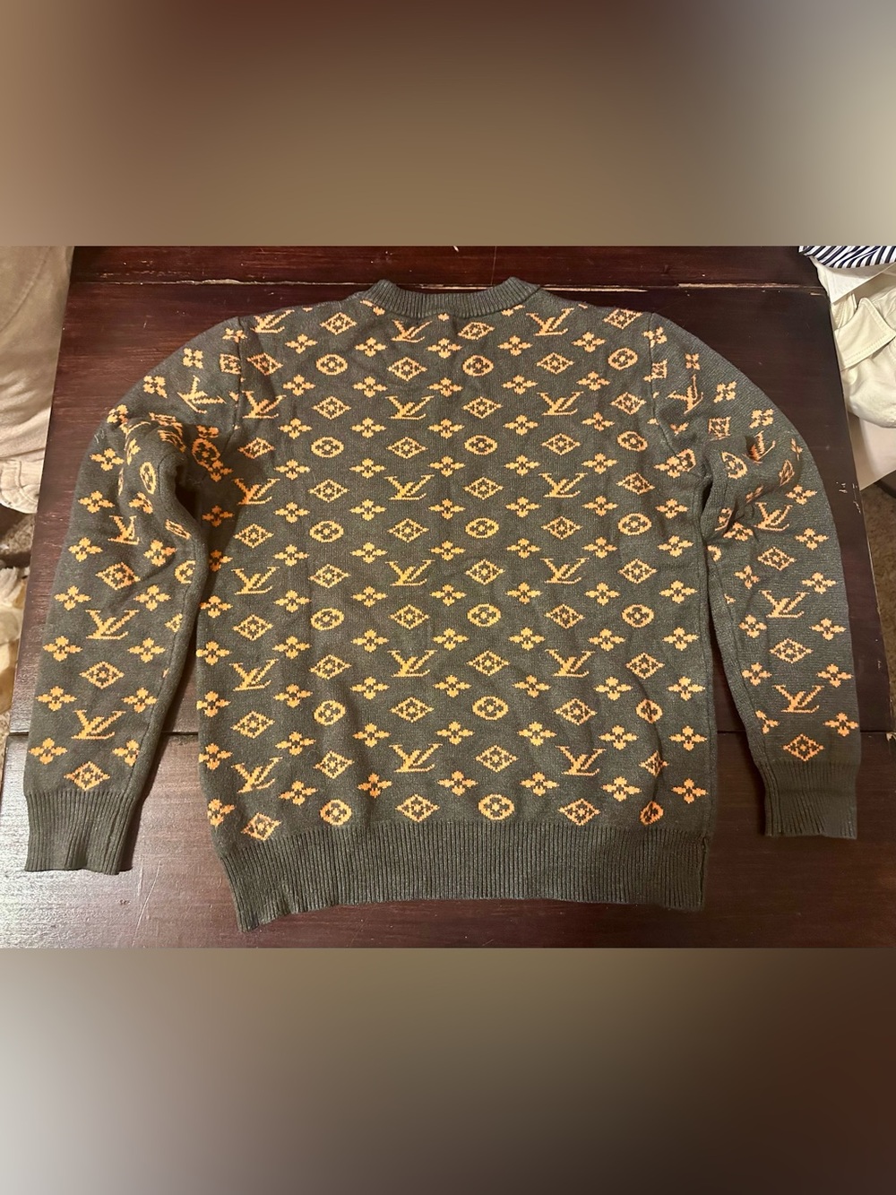 Louis Vuitton Men's  Gray Crewneck Sweater